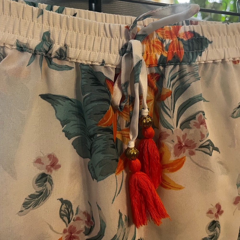 Tropical Floral Women's Swim Coverup Pants